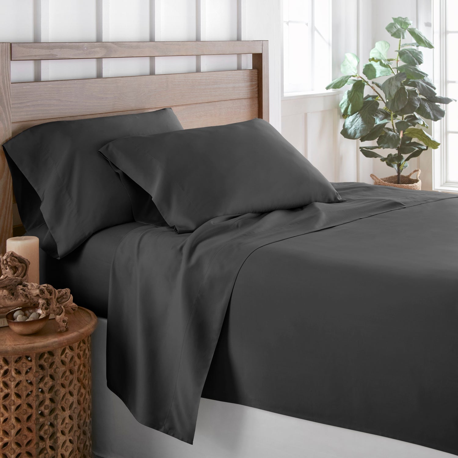 1500 Thread Count Natural Bamboo Duvet Cover Set