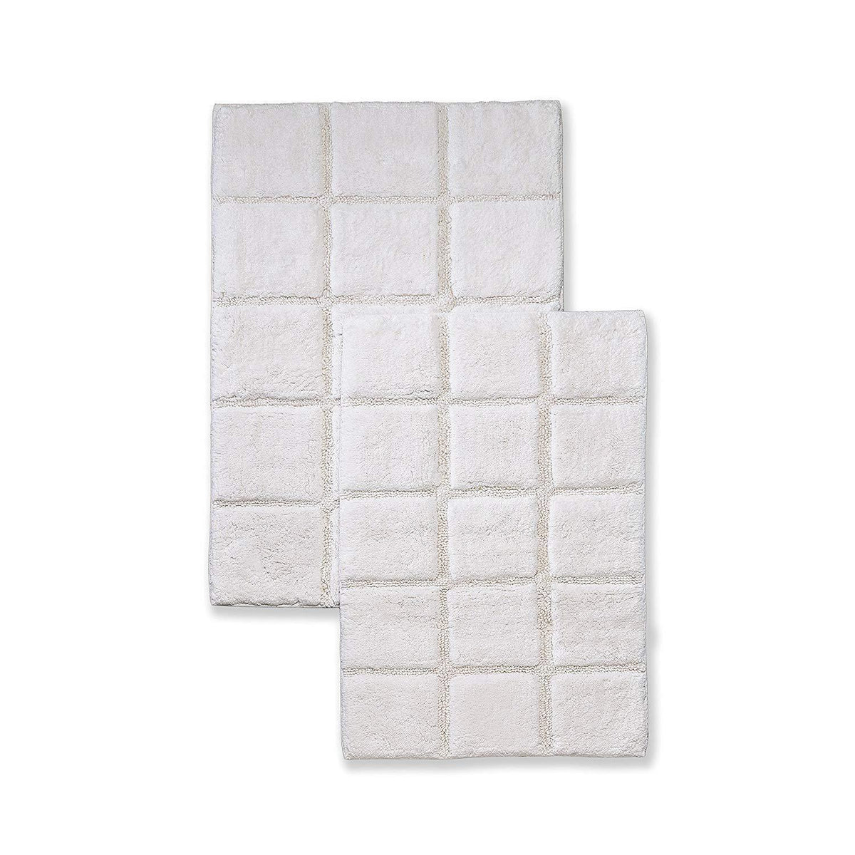 2-Piece Skid-Resistant Absorbent Oval Plush Bath Rug Set