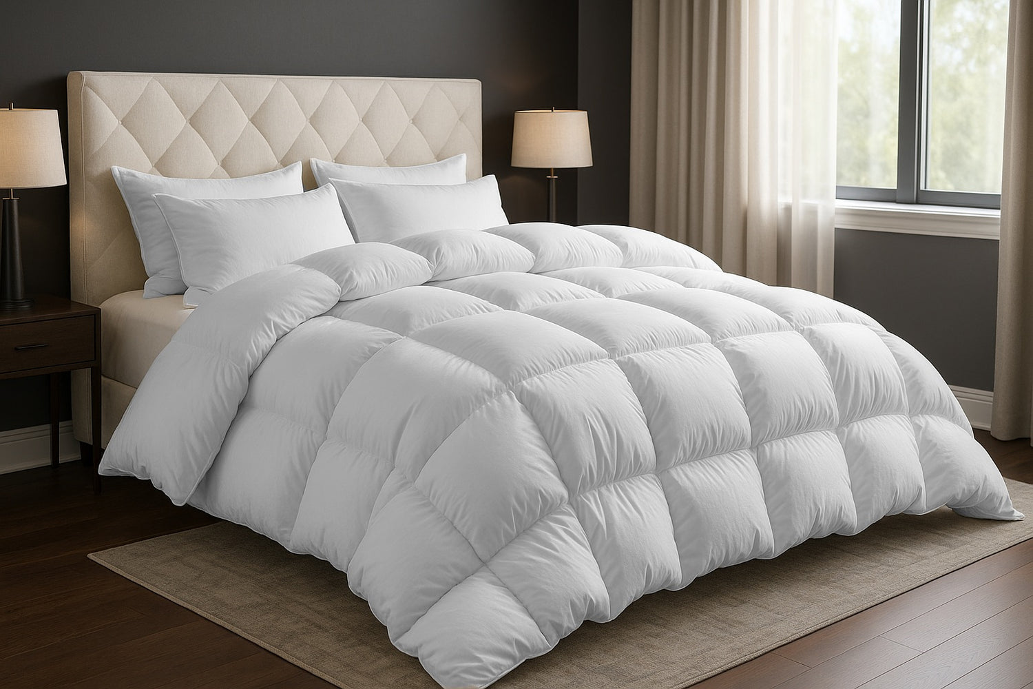 All year Warm Luxurious 750 Fill Power Goose Down Comforter