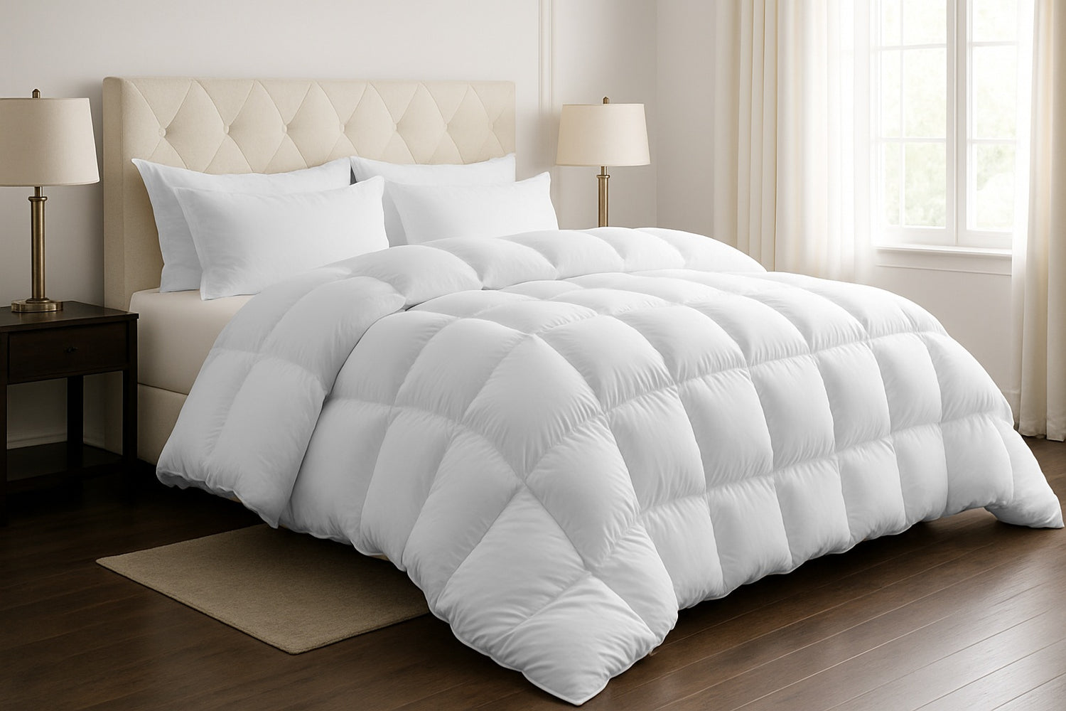 Heavy Weight All Year Warm 750 Fill Power Goose Down Comforter