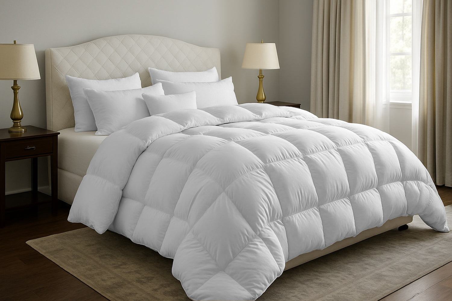 Medium Weight All Season 650 Fill Power Goose Down Comforter