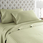 600 Thread Count 100% Egyptian Cotton Sheet Set (Sage Stripe)