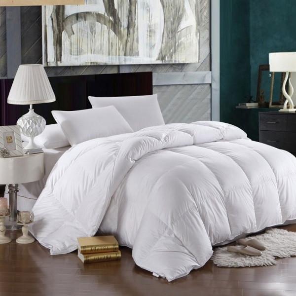 All Year Warm 700 Fill Power Down Comforter Cal King White Solid