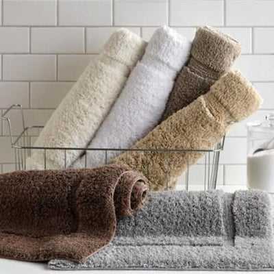 Premium 100% Combed Cotton with Non-Slip Backing, Soft, Plush, Fast Drying and Absorbent - 2 Piece Bath Rug Bath Rug Down Cotton 