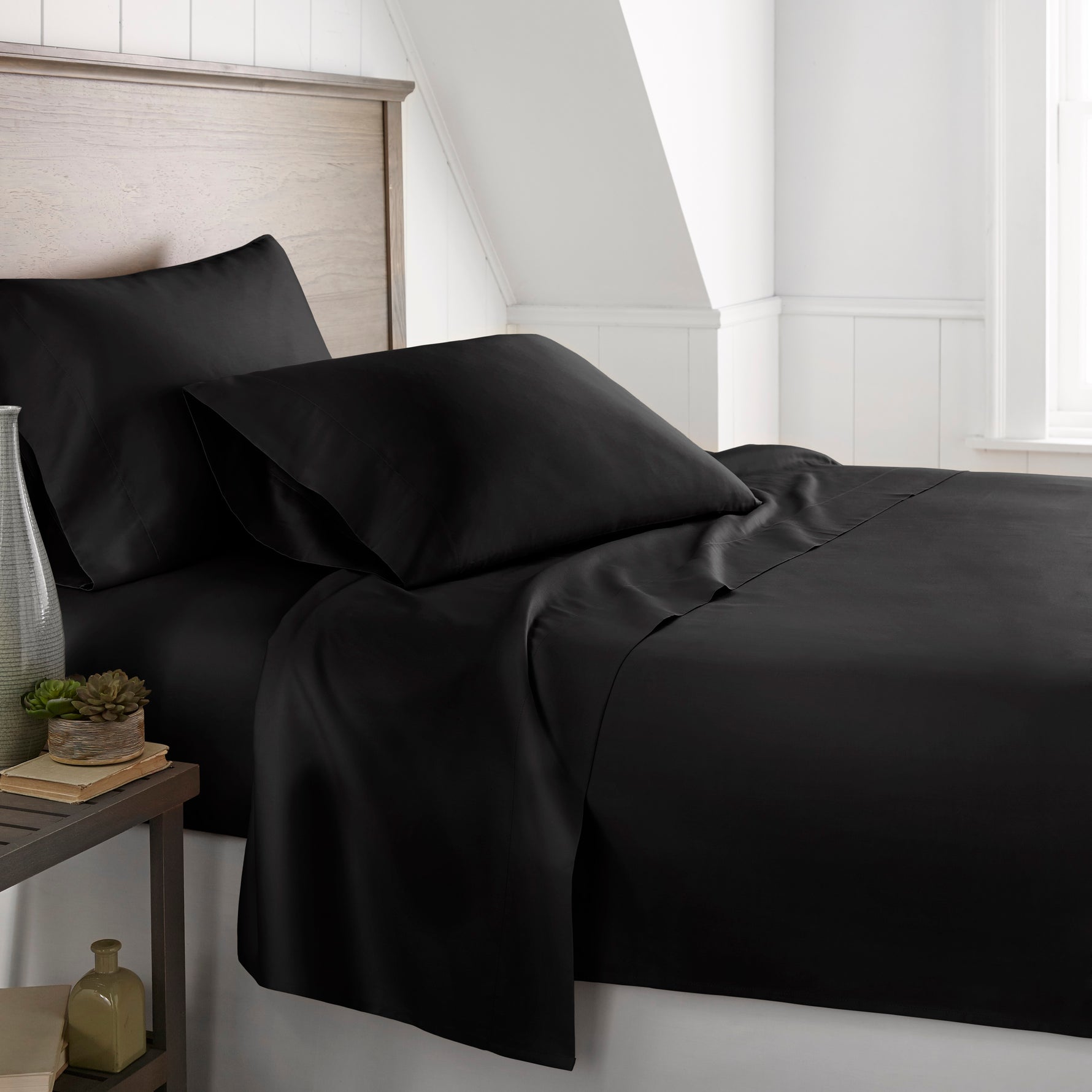 SKS Linen Parure de lit 3 pièces 100 % coton égyptien 1500 SKS Linen Parure de lit 3 pièces 100 % coton égyptien 1500