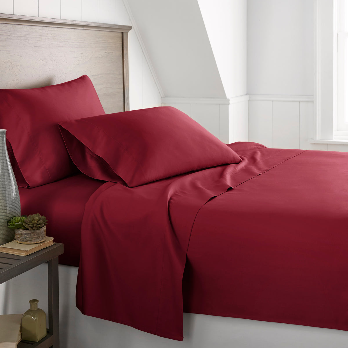1500 Thread Count 100% Egyptian Cotton Sheet Set (Burgundy)