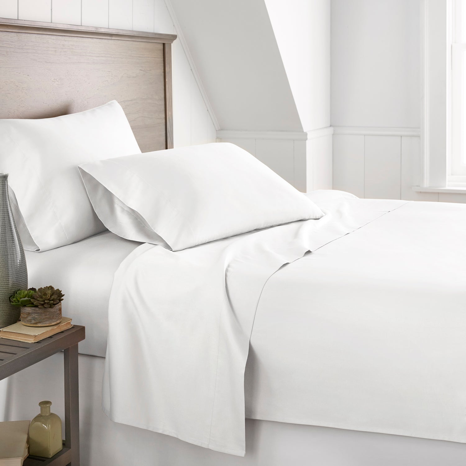 600 Thread Count 100% Egyptian Cotton Duvet Cover Set-White