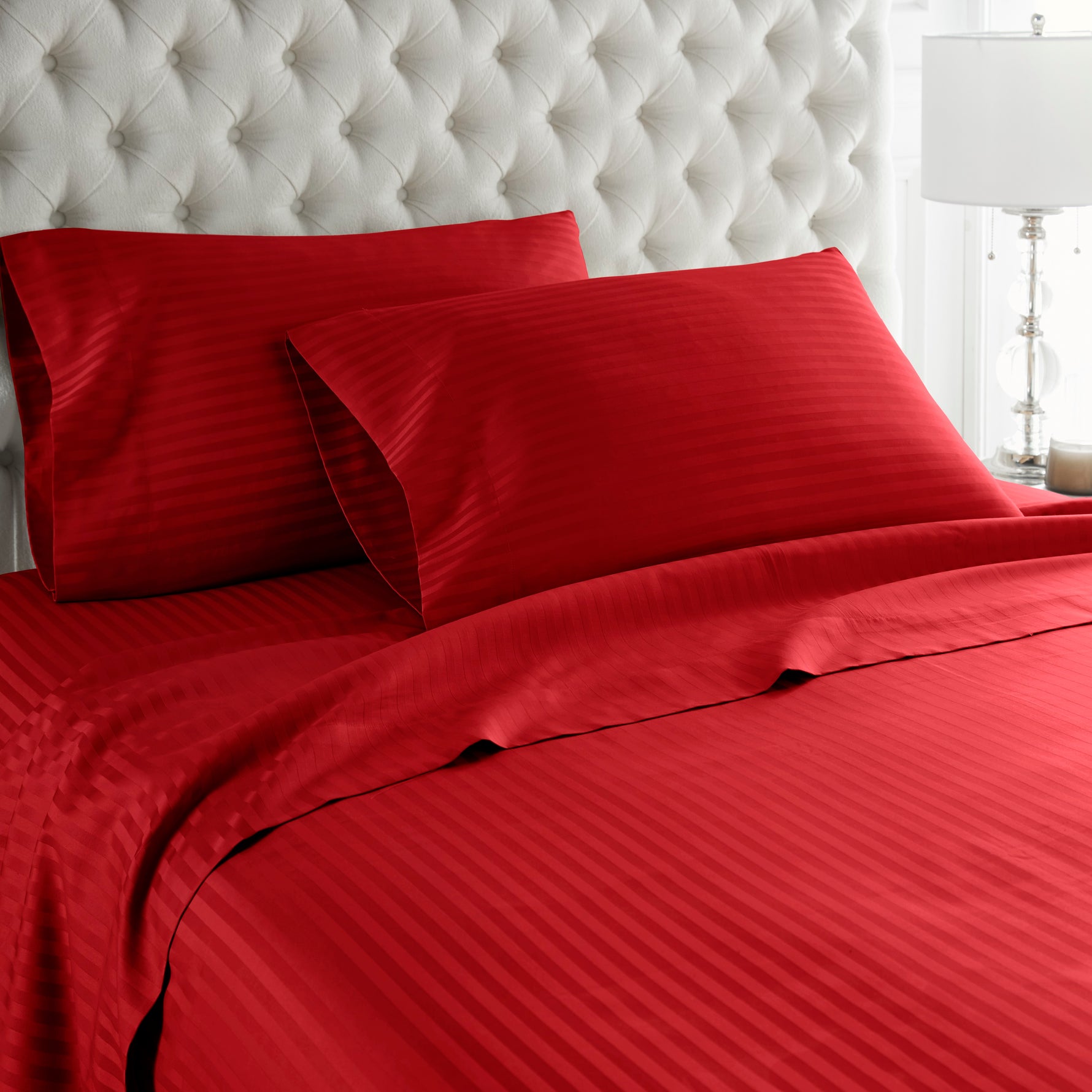 1500 Thread Count 100% Egyptian Cotton Sheet Set (Sage Stripe)